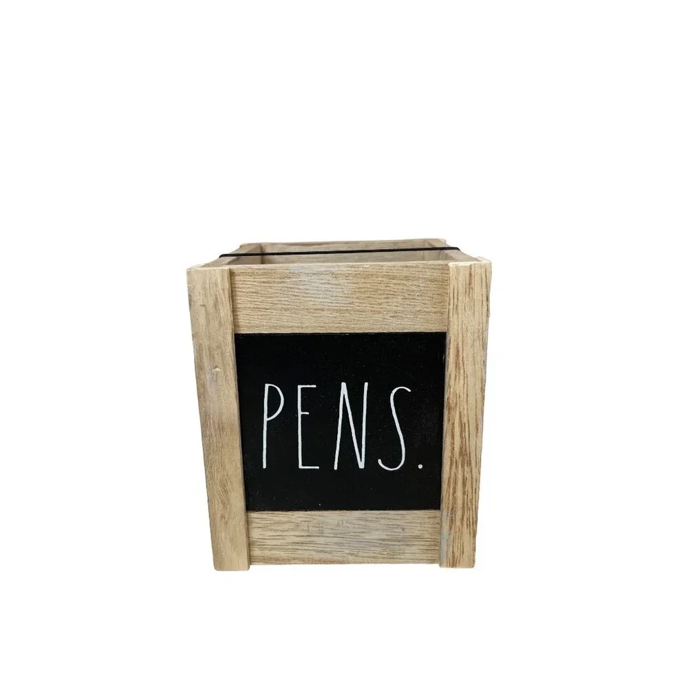 Rae Dunn Pencil/Pen Holder Wooden NEW WITH TAGS!‎